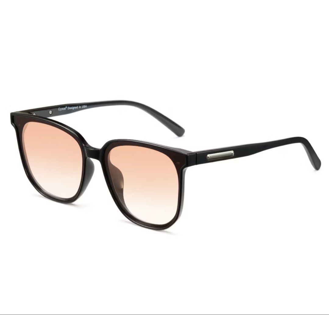 CYXUS Pink Square Sunglasses with Gradient Lenses (Category: Sunglasses & Eyewear) located in Kuala Lumpur. Submitted by girls_shop_ (Listing ID 1449370639, Image 1). Description: - Cool black square sunglasses - Gradient lenses: light pink to clear - Stylish and modern design - Ideal for sunny days - Easy to wear.
