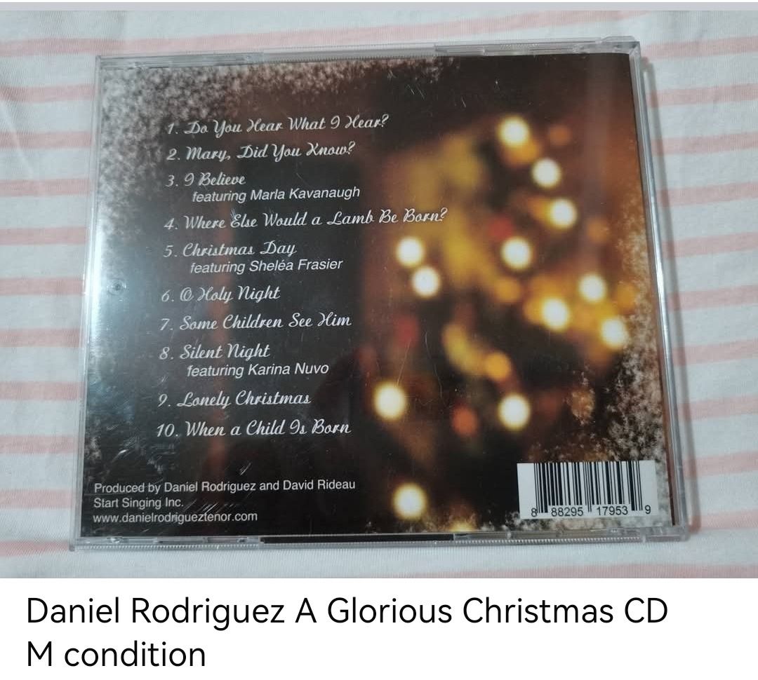 Daniel Rodriguez A Glorious Christmas CD (unsealed) (Category: CDs & DVDs) located in Dangcagan. Submitted by cd_haven5 (Listing ID 1449370904, Image 2). Description: #FORSALE #FORSALE #FORSALE #Authentic #Legit #Original We only sell original items. All items posted are on hand. Please message me for availability of the item/s because the items are also posted on my other online stores. All items are imported unless stated PH. We also accept Pre