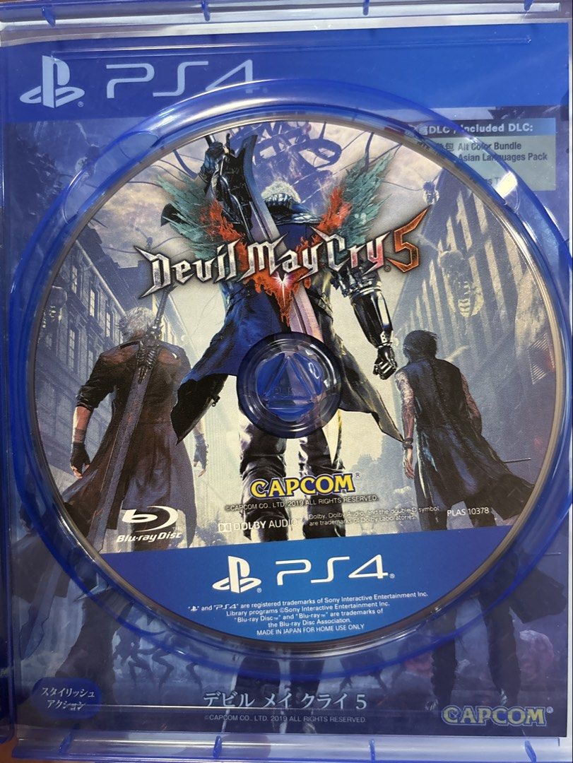 Devil May Cry 5 PS4 Game (Category: PlayStation) located in Manila. Submitted by p3arlescent (Listing ID 1449474808, Image 2). Description: - Devil May Cry 5 for PlayStation 4 - Includes game disc and case - Play as iconic characters: Dante, Nero, and V - Experience intense, action-packed combat - A fantastic addition to any game collection.