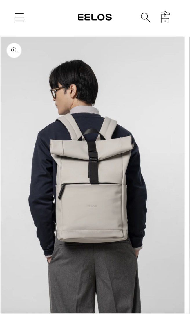 EELOS Rollover Rucksack Laptop Backpack (Category: Backpacks) located in Masbate. Submitted by panini07 (Listing ID 1449374503, Image 2). Description: ‼️Never been used‼️ - Brand new - Original price: 3k - Color: Light Grey - Padded compartment fits laptops - Convenient side pockets for water bottles - Made with durable material - Ideal for daily use, school, or travel More product details: https://eelos.com/products/rollover-rucksack-off-white K
