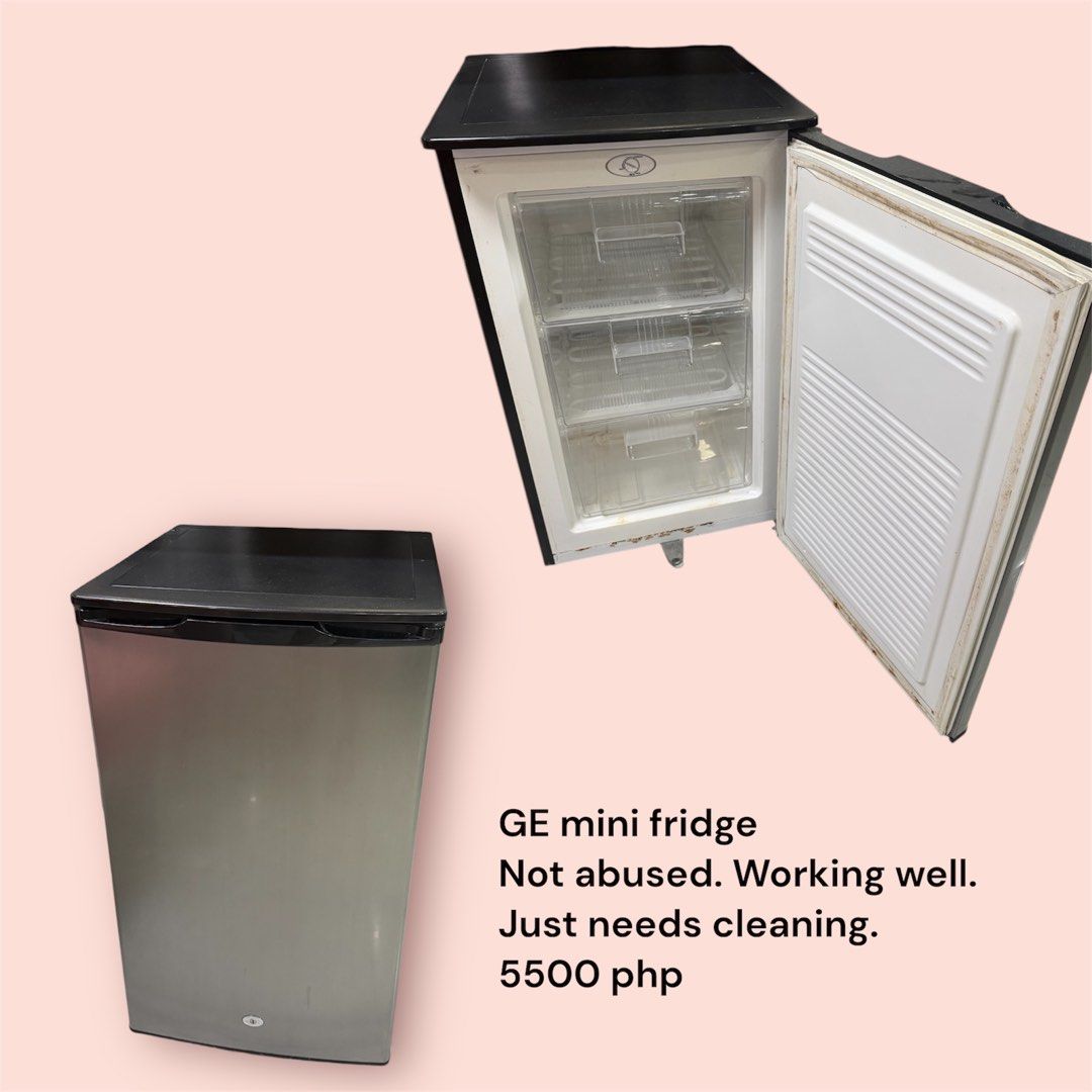 GE Mini Fridge - Working Well (Category: Refrigerators and Freezers) located in Quezon City. Submitted by tal22668 (Listing ID 1449420084, Image 1). Description: - GE Mini Fridge - In good working condition, no signs of abuse - Requires a good cleaning - Perfect for small spaces, dorm rooms, or offices - Selling for PHP 5500.