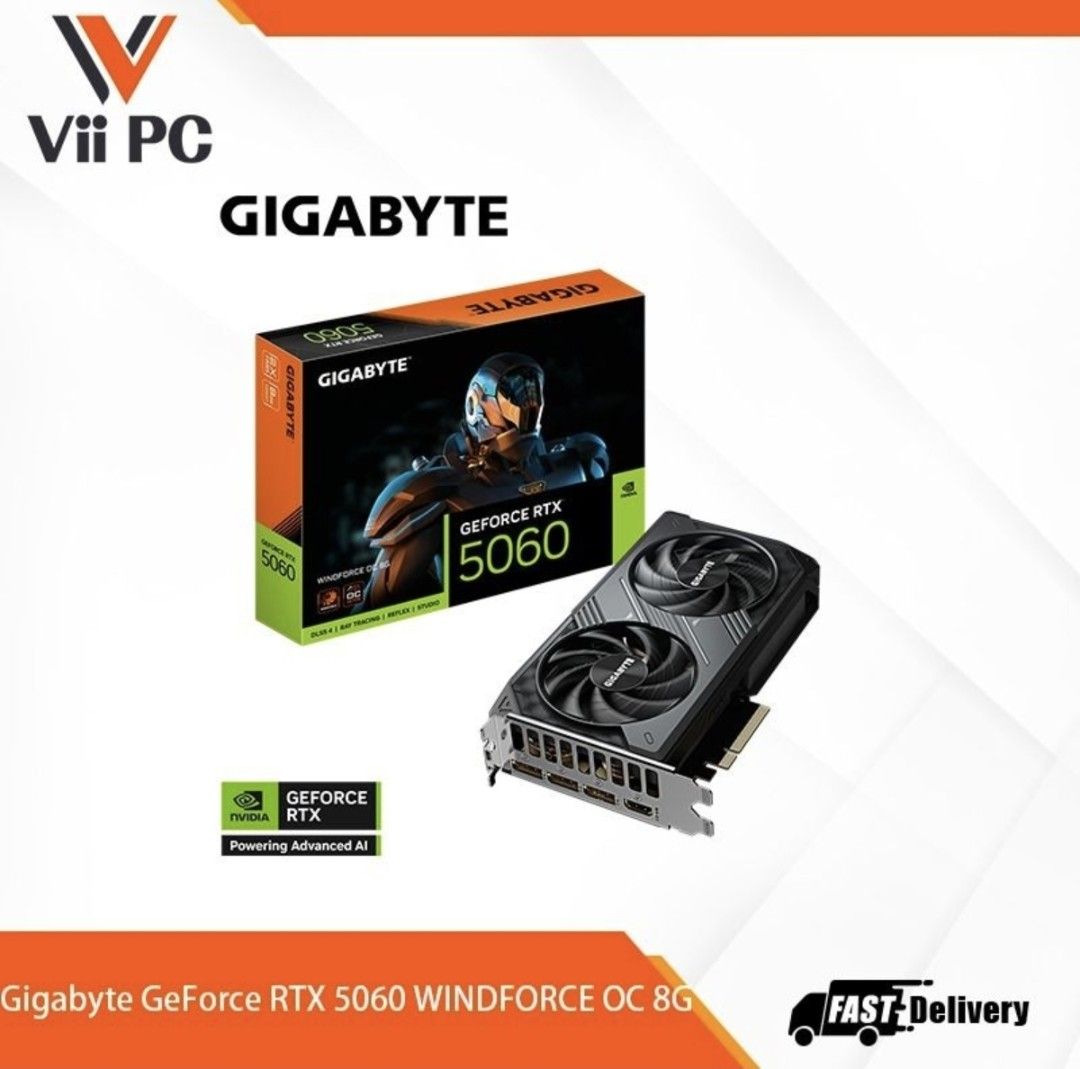Gigabyte GeForce RTX 5060 Windforce MAX OC - 8GB