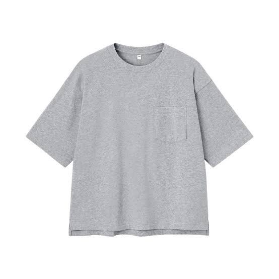 GU Dry Boxy Shirt (Gray) (Category: Shirts) located in Manila. Submitted by mstenj (Listing ID 1449492683, Image 1). Description: - Classic grey t-shirt - Features a handy chest pocket - Comfortable short sleeves - Relaxed fit for everyday ease - Versatile and essential for your wardrobe.
