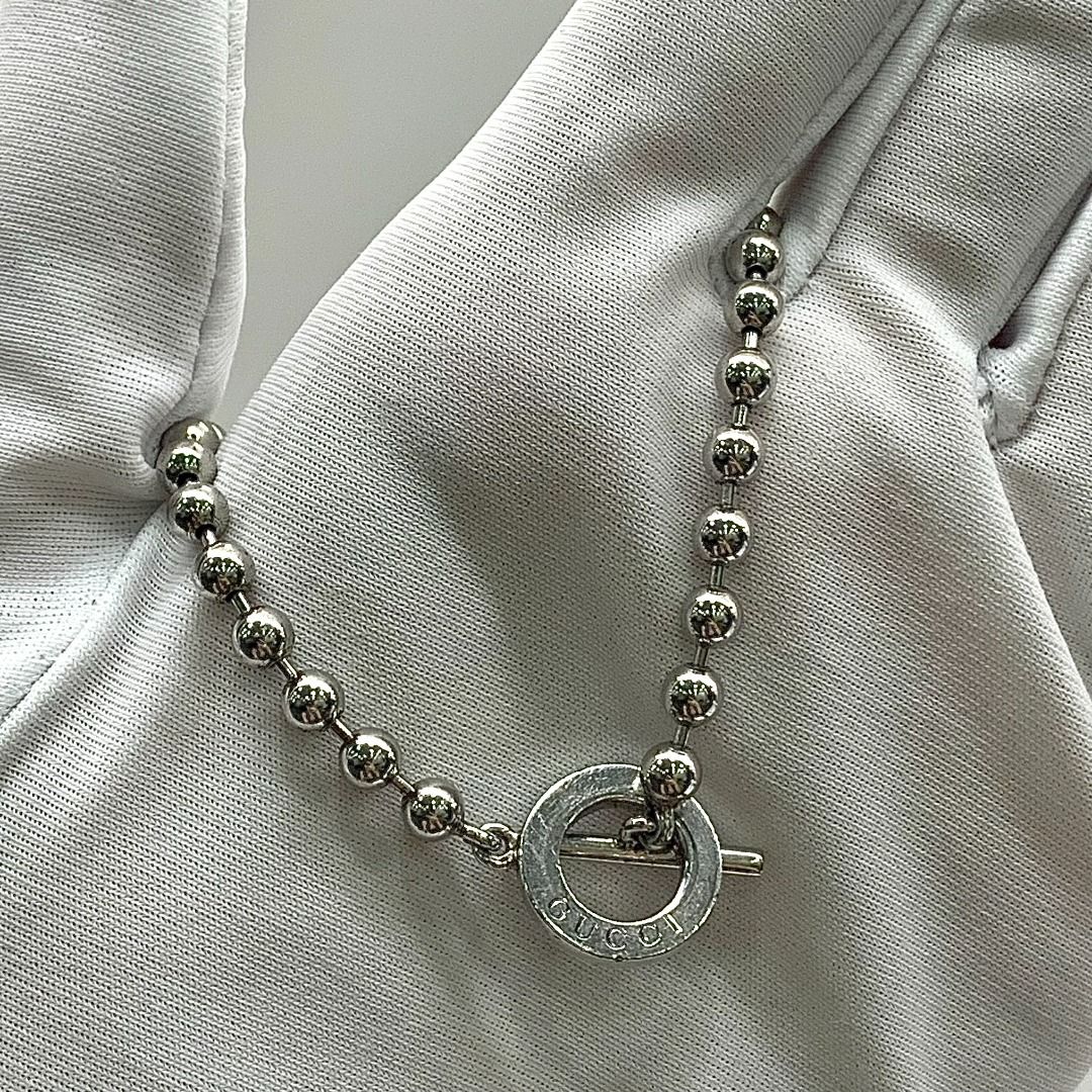 GUCCI INTERLOCKING AU925 NECKLACE 267009522 (Category: Accessories) located in Kuala Lumpur. Submitted by ecoring.my (Listing ID 1449444403, Image 2). Description: We’re excited to share that you can now shop EcoRing items anytime on our E-Commerce Website! All items are available exclusively online. Visit us: https://shop.eco-ring.com.my/ Condition: B Size : Please refer to the last photo Other defects/info: Pendant has scratches. Toggle has scr
