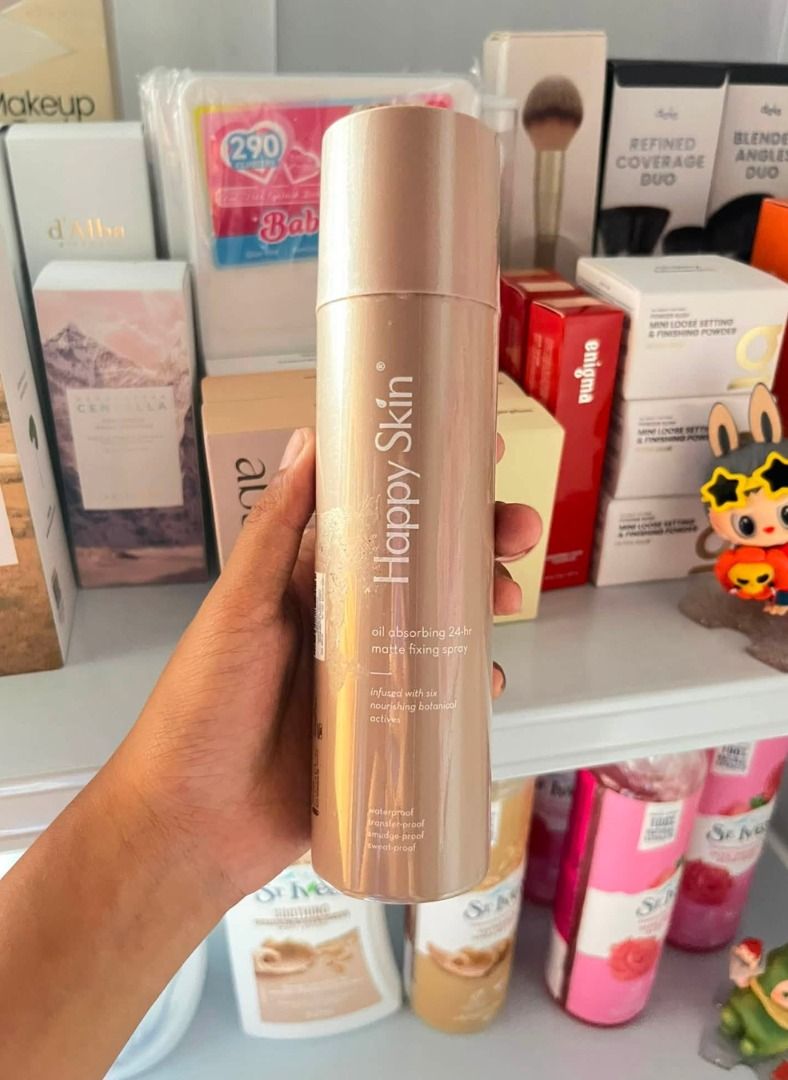 Happy Skin 24h Aerosol Setting Spray (Category: Baby Monitors) located in Muntinlupa City. Submitted by chevyxcs (Listing ID 1449346242, Image 1). Description: happy skin matte fixing spray srp: ₱899 my price: ₱499 1 pc only.