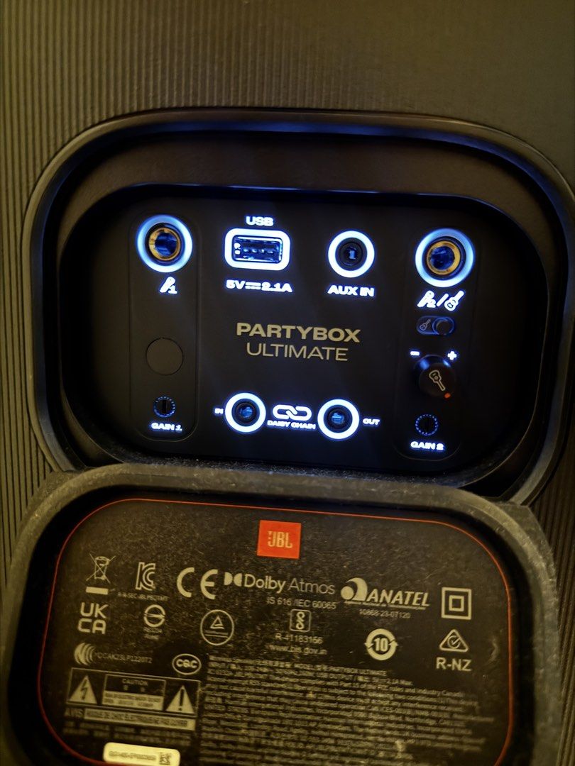 JBL Partybox Ultimate 1100W (Category: Soundbars, Speakers & Amplifiers) located in Antipolo. Submitted by evaaan05 (Listing ID 1449523953, Image 2). Description: FOR SALE: JBL PartyBox Ultimate Purchased: December 2025 Selling Price: ₱80,000 Rush Price: ₱65,000 (for sure buyers only) * Used only 1–2 times for music listening * Home use only * Never used for events or parties * Never damaged * Never repaired * 100% fully functional * Almost brand