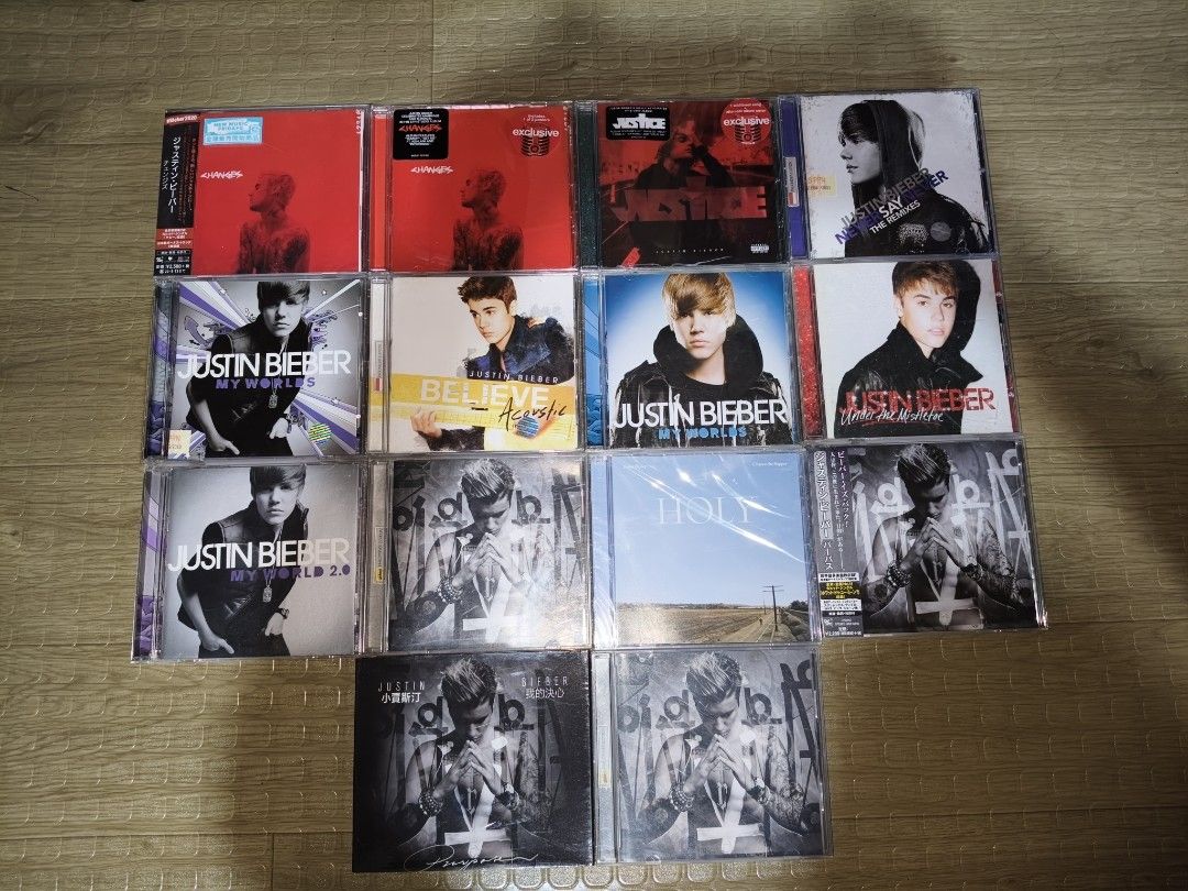 JUSTIN BIEBER CDS (Category: CDs & DVDs) located in Makati City. Submitted by urdiscogsph (Listing ID 1449338359, Image 1). Description: price starts 499 each up.
