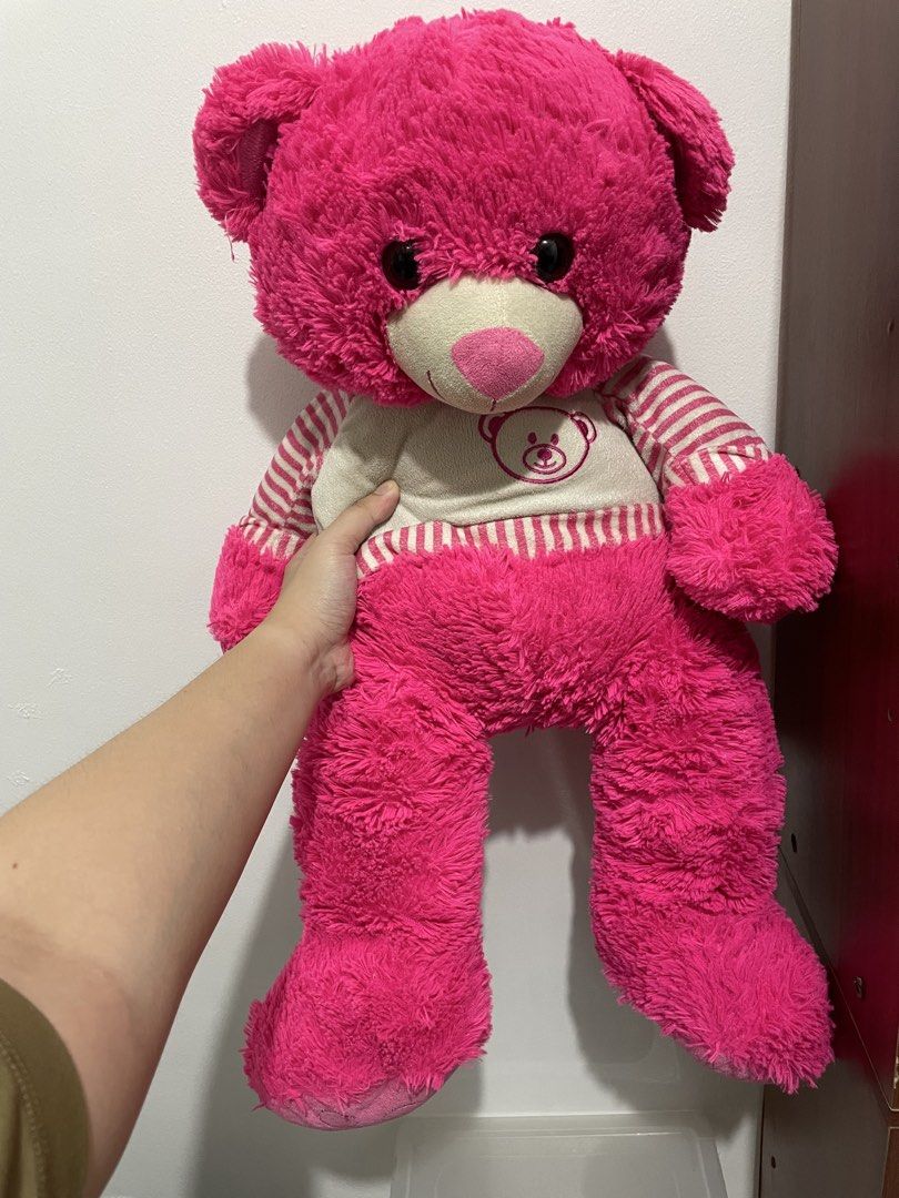 Large Pink Teddy Bear Plush Toy (Category: Plushies & Soft Toys) located in Quezon City. Submitted by malfoy_declutter (Listing ID 1449411391, Image 2). Description: - soft and fluffy pink teddy bear - Large size, 24 inches - Ideal as a gift or for personal collection .