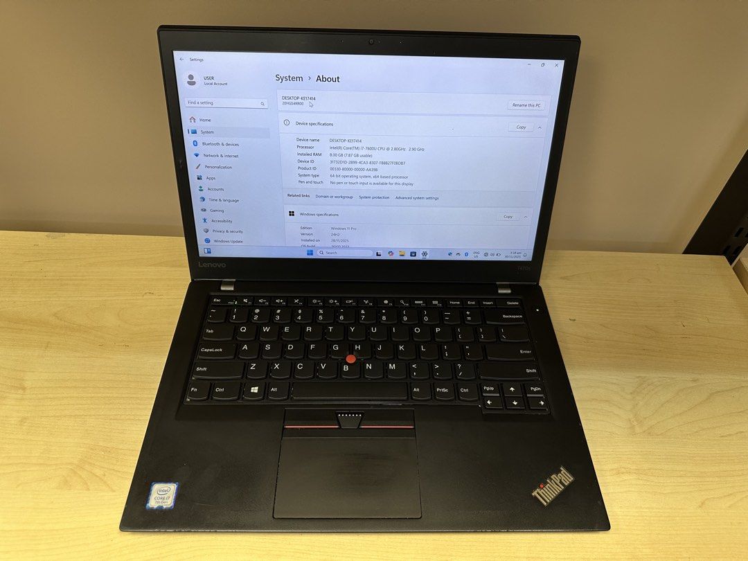 Lenovo ThinkPad t470s   Intel i7 -7th Gen Laptop
