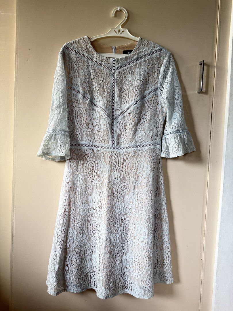 Light Blue Lace Dress (Category: Dresses) located in Paranaque City. Submitted by aingrso (Listing ID 1449356354, Image 1). Description: ✨decluttering✨ 👖 size: small/medium 👖 brand: pomelo - bought in zalora 👖worn twice 👖selling price: ₱500 👖price negotiable 👖shipping will be handled by buyer.