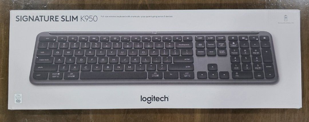 Logitech Signature Slim K950 Keyboard & M650L Wireless Mouse