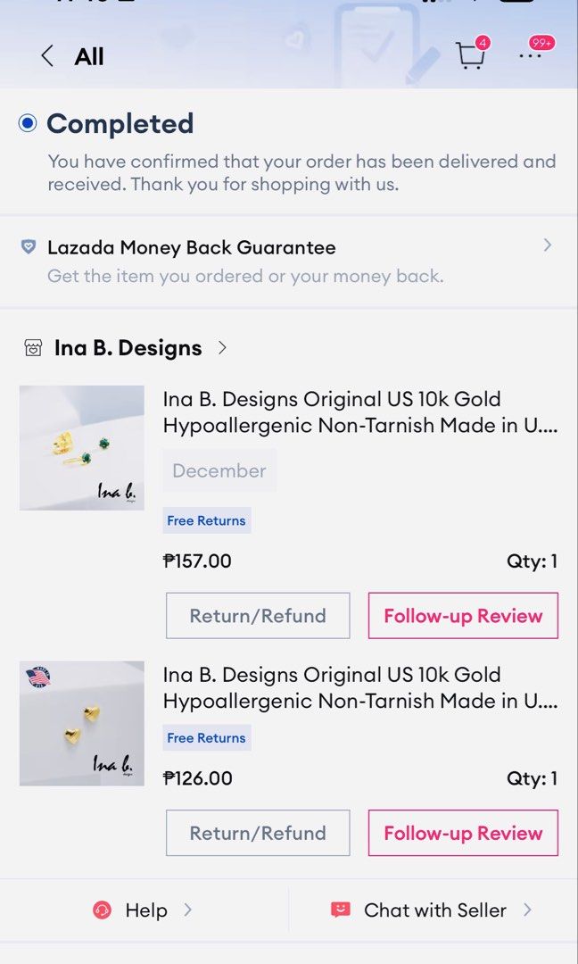 Luxe Designs Gold Heart and Stud Earrings Set (Category: Earrings) located in Paranaque City. Submitted by annegut (Listing ID 1449492199, Image 1). Description: - Set of 4 pairs of earrings/ for take all - Includes: Gold hearts, gold balls, and blue stud earrings. - Versatile: Great for mixing and matching. - Suitable for everyday wear or special occasions. - hypoallergenic/plated/ stainless steel .