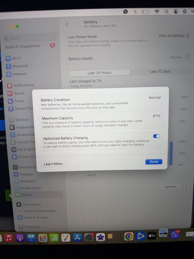 Mac book pro m1 512gb lightly used (Category: Laptops & Notebooks) located in Quezon City. Submitted by pjocs (Listing ID 1449433275, Image 3). Description: Selling my macbook pro m1 512gb 87% battery health Bought in powermac alabang. Complete with receipts. Never been opened or repaired. Rfs: bought a pc. Used only for crypto during 2022-2024. .