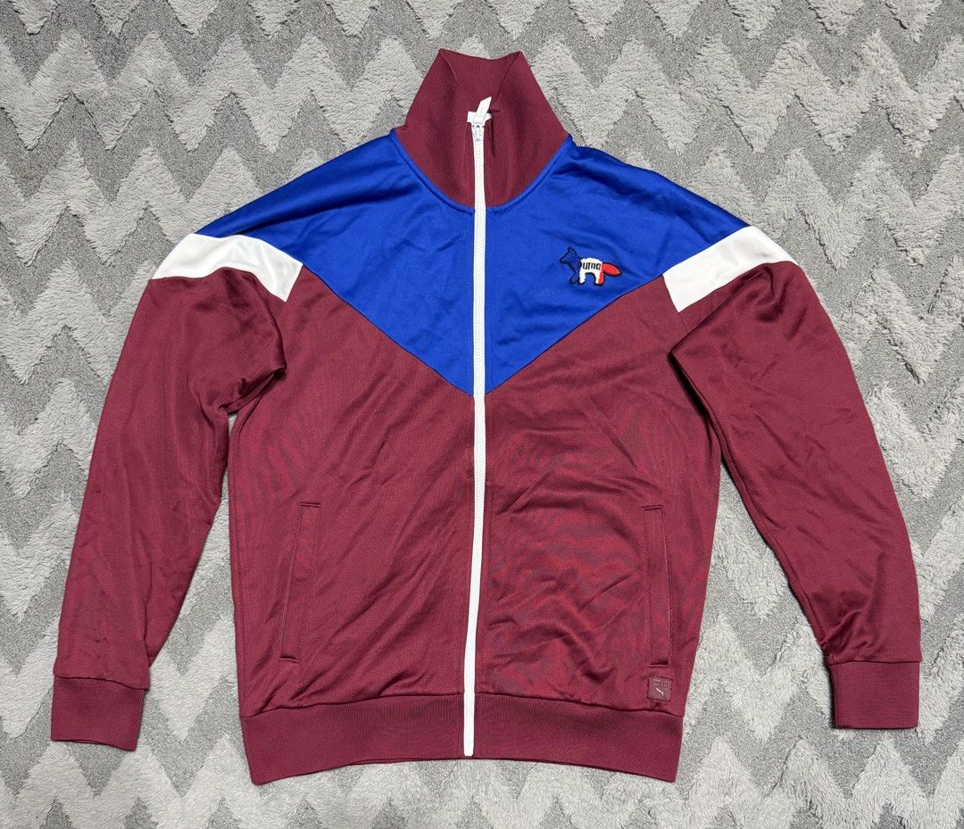 Maison Kitsune x Puma - Tri Color Track Jacket (Category: Coats, Jackets and Outerwear) located in Cavite. Submitted by commoncourtesy (Listing ID 1449503015, Image 2). Description: Authentic Size Medium.