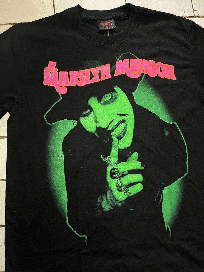 Marilyn Manson Smells Like Children Tee (Category: Tshirts & Polo Shirts ) located in Quezon City. Submitted by rnb-collection (Listing ID 1449461158, Image 2). Description: Forsale‼️ Marilyn Manson Smells Like Children Album Cover Tee Size Large 29x21/half Brand New‼️ High Quality Shirt Silk Screen Print Made in Thailand 🇹🇭 650shipped MOD - JnT & Lalamove MOP - Gcash 📌No long reservations, Payment First Open for Video Call Message me if ur in