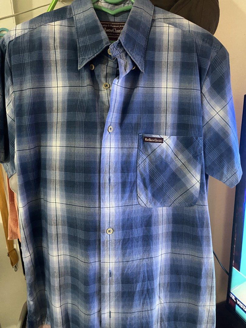 Marlboro Classics Plaid Short Sleeve Shirt Medium (Category: Tshirts & Polo Shirts ) located in Manila. Submitted by brahma806 (Listing ID 1449533089, Image 2). Description: Marlboro Classics blue & white plaid short sleeve shirt, size M. Perfect for casual outings!.