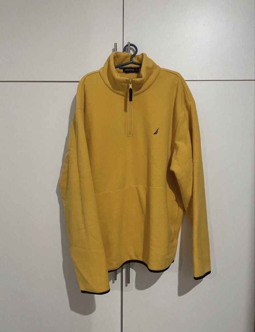 Nautica Yellow Fleece 1/4 Zip Pullover (Category: Coats, Jackets and Outerwear) located in Makati City. Submitted by minjiyaaa (Listing ID 1449452594, Image 1). Description: Size XL 30x27 dimensions Lightly used - personal piece.