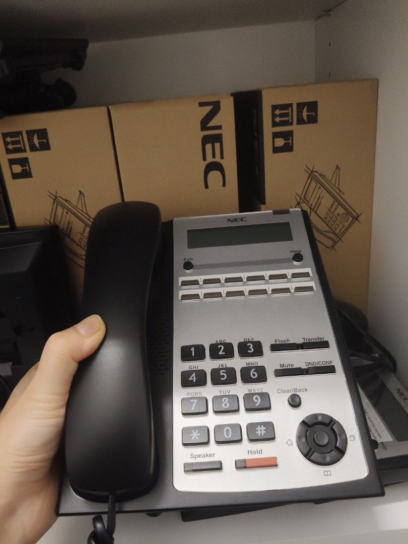 NEC Telephone with Handset and Keypad