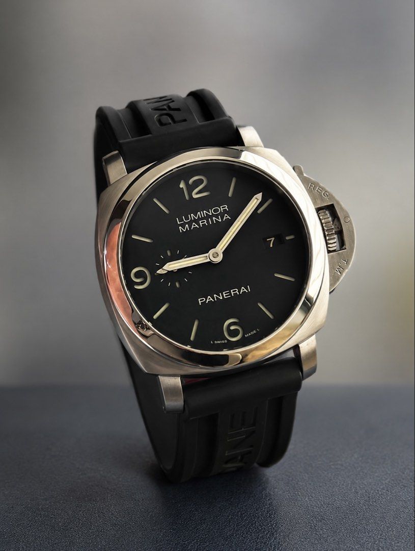 Panerai Luminor Marina 00312 (Category: Men's Watches) located in Manila. Submitted by watchguyph (Listing ID 1449476757, Image 1). Description: Panerai Luminor Marina 00312 44mm Automatic 2012 Full set Condition 9.8/10 Secondary strap included Pm for inquiries.