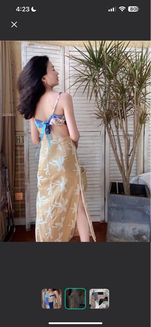 patchwork self tie top (Category: Sleeveless) located in Singapore. Submitted by duckyduckk (Listing ID 1449489146, Image 2). Description: .