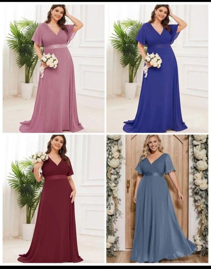Plus Size Formal Evening Gown - Various Colors Available (Category: Evening dresses & gowns) located in Manila. Submitted by nikita02_kara (Listing ID 1449423681, Image 1). Description: - Beautiful floor-length dresses perfect for weddings, parties, and special occasions. - Available in a stunning range of colors: mauve, royal blue, burgundy, dusty blue, teal, blush pink, and dusty rose. - Select styles feature elegant sequin details on the sleev