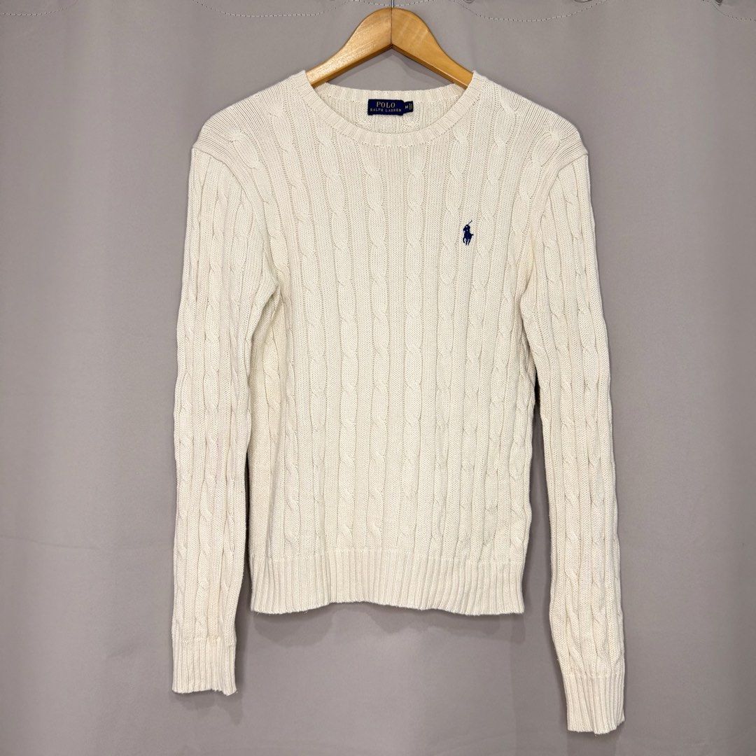 Polo Ralph Laurn Cable Knit Sweater (Category: Coats, Jackets and Outerwear) located in Manila. Submitted by saintjohnn (Listing ID 1449420007, Image 1). Description: Polo Ralph Laurn Cable Knit Sweater Width: 19" Sleeve: 27" Length: 22" Tag Size: Medium Condition: 10/10 No Issue ₱2,500.