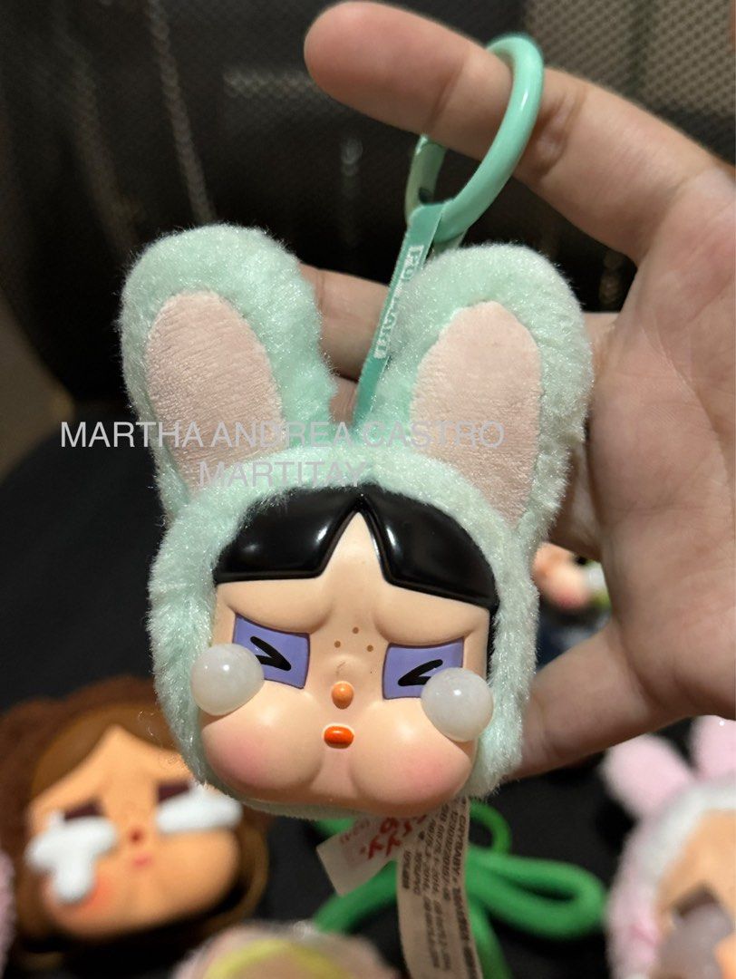 Pop Mart Crybaby Set (Category: Designer & Blind Box Toys) located in Quezon City. Submitted by martitay02 (Listing ID 1449533015, Image 2). Description: Wts Pop Mart Crybaby plushies set As is Actual pics posted Take all 2,499❗️ With ratio Pink Bunny complete 949 1:1 For tingi: Duck You Earphone Case with the hard plastic case it came when bought 749 Ppg Buttercup Both comes with box and cards Bunny Buttercup 399 Regular Buttercup 399 Rainbow ❌ 