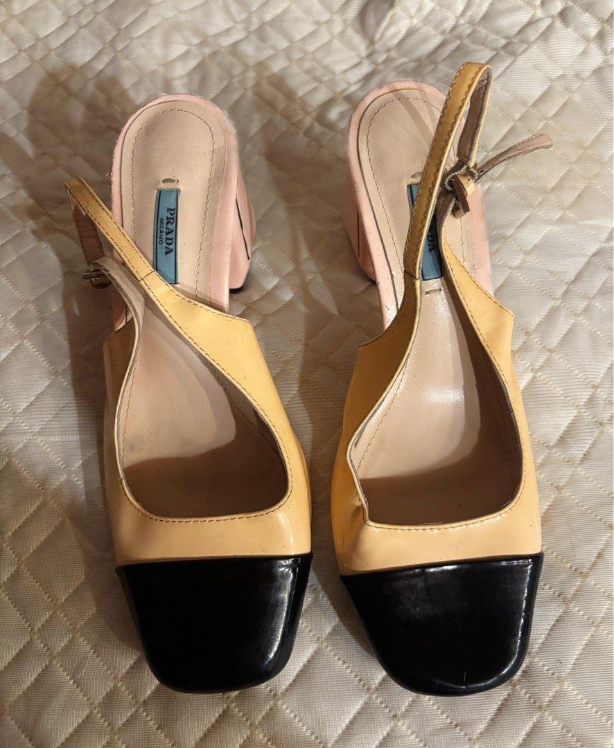PrePrada Slingback Patent Leather Nude Heels 39 (Category: Heels) located in Pagadian. Submitted by rosecadosales (Listing ID 1449496051, Image 3). Description: Normal sign of use.