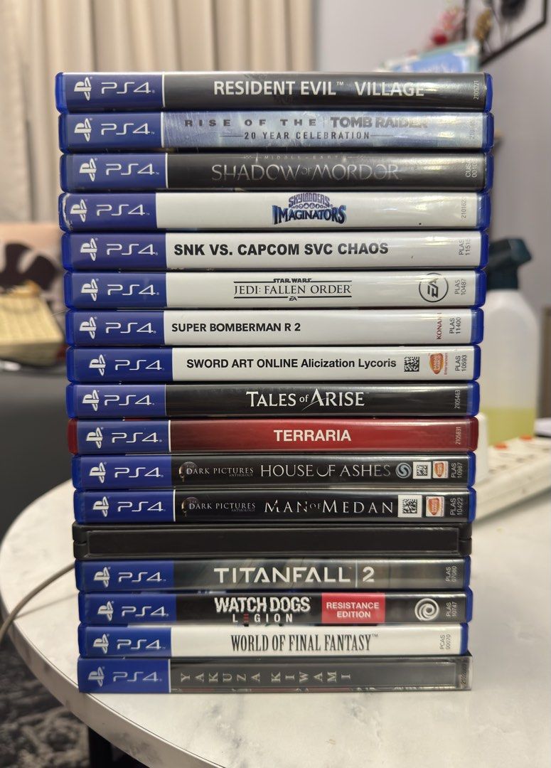 PS4 CD games Bundle or per piece (Category: PlayStation) located in Pasig City. Submitted by robbiseraphin (Listing ID 1449420096, Image 2). Description: 🎮 🎮 SELLING PS4 GAMES – Batch (Located in Mandaluyong) Total: 47300 php If bundle all: 40000 php (save 7300 php) 1. Accel World vs. Sword Art Online – 1200 php 2. Akiba’s Beat – 1300 php 3. Assassin’s Creed Unity + The Art of Assassin’s Creed Unity – 700 php (Game only: 500 php) 4. Battlefield
