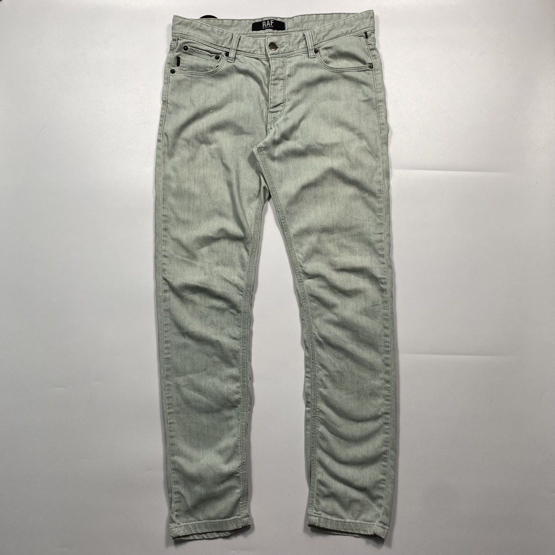 Raf by Raf Simons S/S 2009 Denim Pants (Category: Jeans) located in Cebu City. Submitted by nots0japan (Listing ID 1449329249, Image 1). Description: Well used Flaw - usage Size tagged - 30 Waist - 30 to 31 Length - 39.5 Crotch - 9 Thigh - 9 Leg - 6.