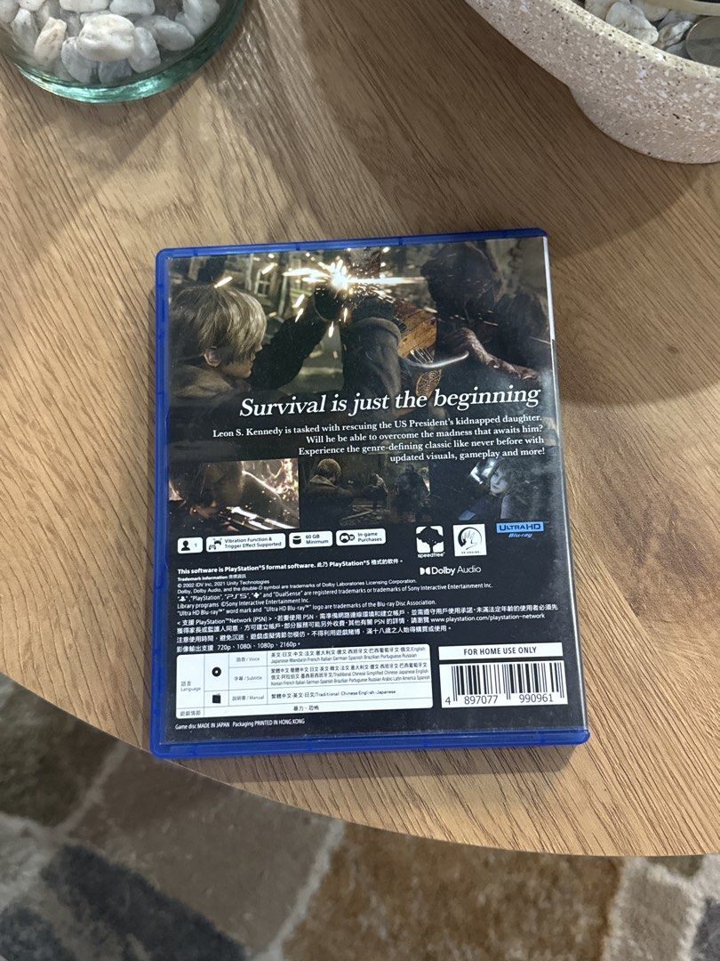 Resident Evil 4 PS5 Game (Category: PlayStation) located in Manila. Submitted by banana09_ (Listing ID 1449400621, Image 2). Description: - Resident Evil 4 for PlayStation 5 - Genre: Survival horror action - Story: Follow Leon S. Kennedy on a mission to rescue the U.S. President's daughter - Experience the terrifying classic - Features: Great graphics and gameplay.
