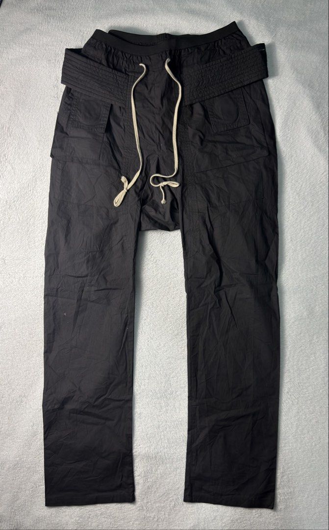 Rick Owens Drop Crotch Nylon Pants (Category: Joggers) located in Dasmarinas. Submitted by nvrgobrkagain. (Listing ID 1449392070, Image 1). Description: WAISTLINE : 32-36 LENGTH : 43 IN MEETUP/SHIPPING AVAILABLE 📩.