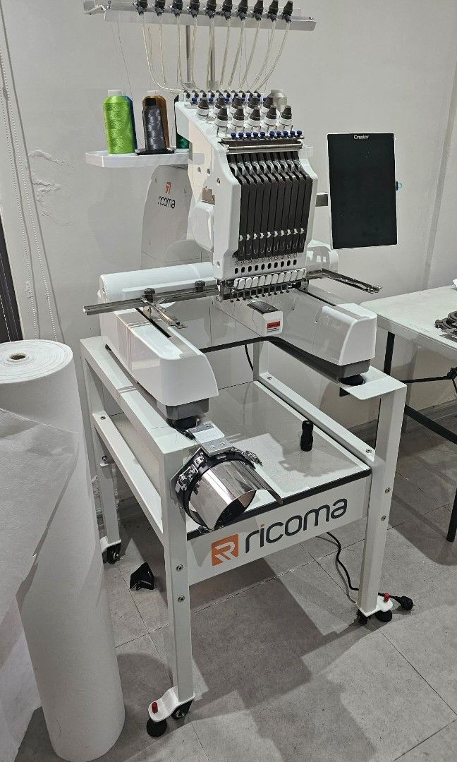 Ricoma EM-1010 Creator Embroidery Machine (Category: Craft Supplies & Tools) located in Rizal. Submitted by motormicle (Listing ID 1449368231, Image 1). Description: Ricoma EM-1010 Creator ✔️ Singe Head ✔️ 10 Thread Embroidery ✔️ New 10.1 inch HD Touchscreen ✔️ Hoops and Cap Attachments Brand new, mint condition Rarely used Stand included See to appreciate Cainta area.