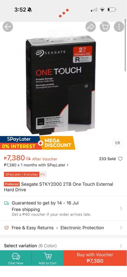 Seagate STKY2000 2TB One Touch External Hard Drive (Category: Hard Disks & Thumbdrives) located in Rizal. Submitted by candice.anne012 (Listing ID 1449516698, Image 3). Description: Seagate STKY2000 2TB One Touch External Hard Drive 3pcs available.