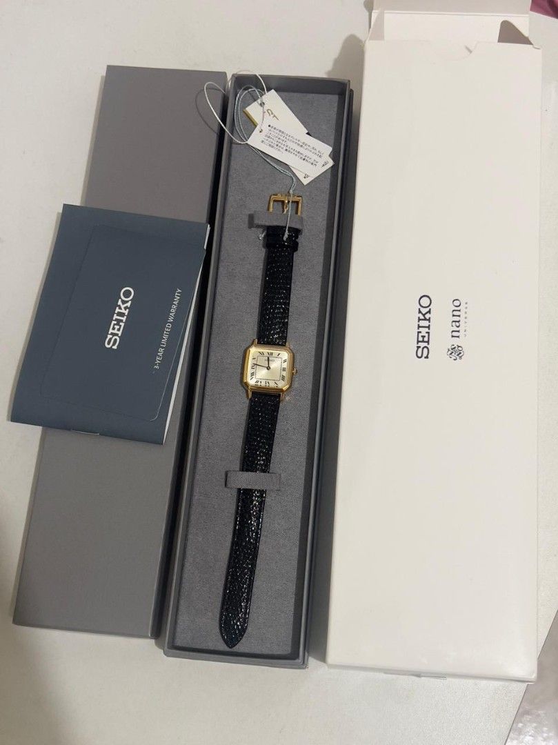 Seiko Nano Watch (Category: Luxury Watches) located in Bulacan. Submitted by availableunlesssold (Listing ID 1449487204, Image 2). Description: With warranty card, tag, box, and paper bag PLEASE READ! Location & Shipping * Based in Bulacan * Shipping via J&T Express or LBC * Shipping fee will be shouldered by the buyer Pick-up Option * Available in BGC between 10:00 AM and 12:00 NN every Tuesday and Friday * Subject to prior confirmation *Shippin