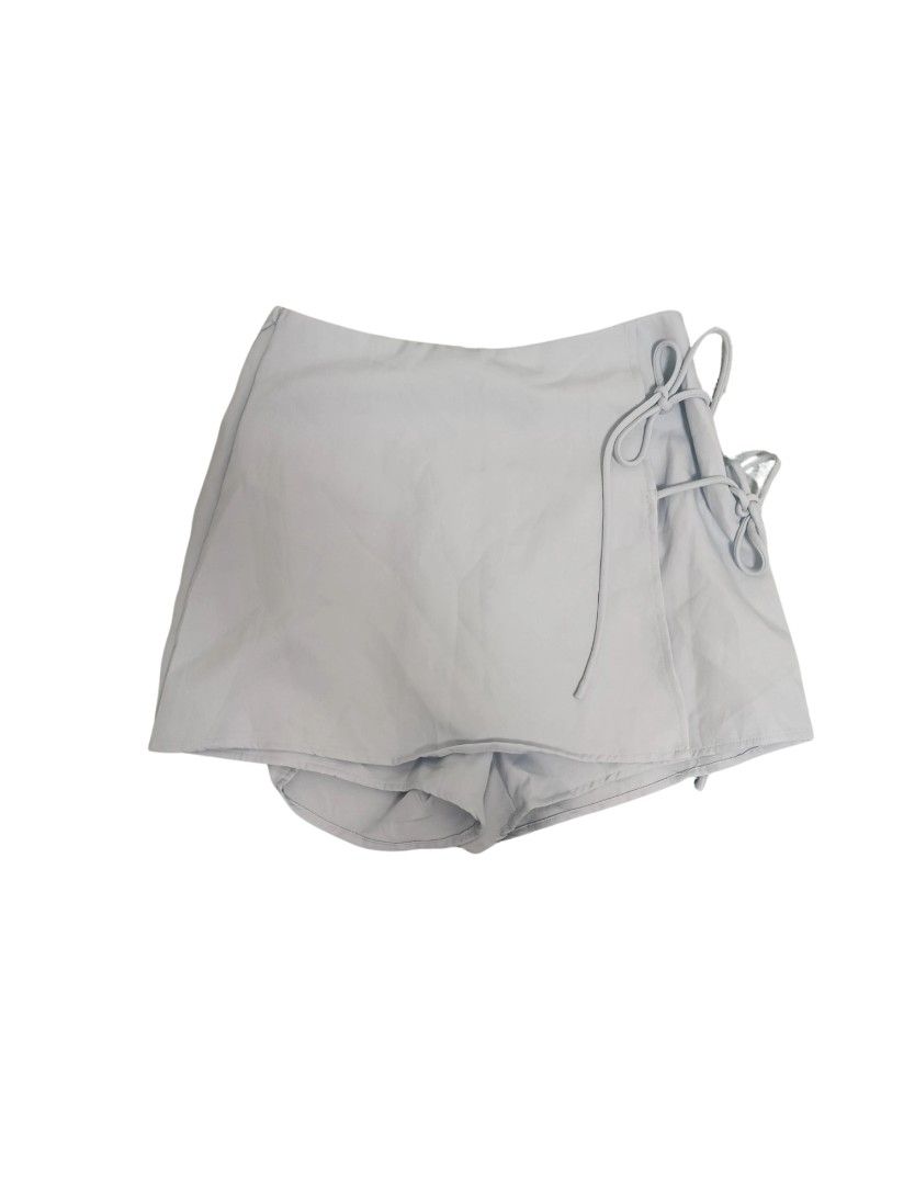 SHEIN Pastel Blue Tie Front Coord Set (Top + Skort) (Category: Sets or Coordinates) located in Manila. Submitted by jncmps_ (Listing ID 1449482989, Image 3). Description: Bought this on shein Condition: Never worn RFS: Decluttering / Doesn't fit me Location: Parañaque City.