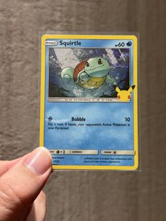 squirtle pokemon mcdonalds card 17/25 Holo 25th Anniversary Promo Near Water Water Bubble (10) Flip a coin POKEMON SQUIRTLE McDonalds RARE Holo