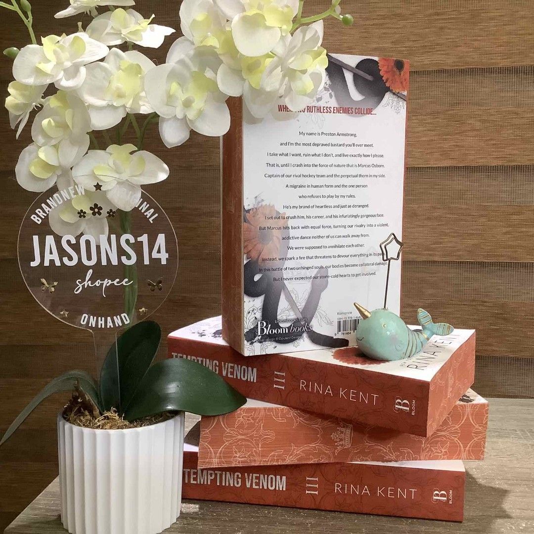 Tempting Venom by Rina Kent (Category: Storybooks) located in San Juan City. Submitted by jasonsshopee (Listing ID 1449421049, Image 2). Description: .
