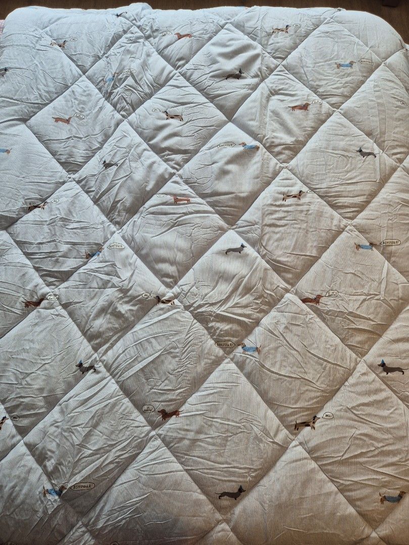 Tencel Comforter from Korea (Category: Bedding & Towels) located in Singapore. Submitted by odreamer (Listing ID 1432228847, Image 1). Description: Bought from Gwangjang Market in Seoul in Mar 2026. Bought 3 comforters. Letting go of one. Tencel. 155cm x 205cm. Light blue color. All seasons (3 levels of thickness - summer, all seasons, winter). Suitable for use in aircon room in Sg. Self collect from Blk 32 Marine Crescent s440032..