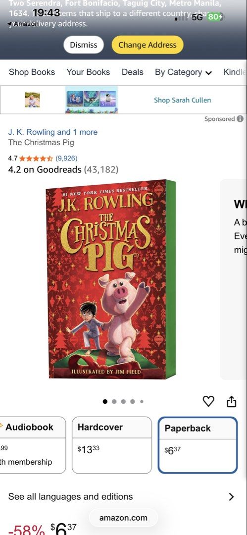The Christmas Pig by J.K. Rowling (Category: Storybooks) located in Pasig City. Submitted by patchig (Listing ID 1449450355, Image 3). Description: Title: The Christmas Pig by J.K. Rowling - Illustrated by Jim Field - Paperback Edition - Bought in Barnes & Noble.