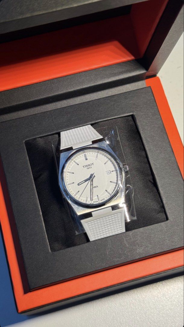 Tissot PRX White Dial Watch (Category: Luxury Watches) located in Quezon City. Submitted by kenhernando915 (Listing ID 1449465043, Image 1). Description: • 100% Authentic • Brandnew • below SRP • Swiss Made Quartz Movement • 40mm Stainless Steel Case • White Sunburst Dial • Date Display • Complete Box & Accessories • Brand New / Never Worn Clean and elegant everyday watch that's perfect for any occasion. 📩 PM for inquiries. Meet-up available. Su