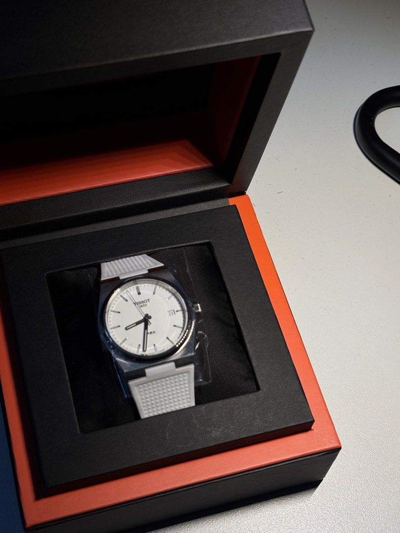 Tissot PRX White Dial Watch (Category: Luxury Watches) located in Quezon City. Submitted by kenhernando915 (Listing ID 1449465043, Image 3). Description: • 100% Authentic • Brandnew • below SRP • Swiss Made Quartz Movement • 40mm Stainless Steel Case • White Sunburst Dial • Date Display • Complete Box & Accessories • Brand New / Never Worn Clean and elegant everyday watch that's perfect for any occasion. 📩 PM for inquiries. Meet-up available. Su