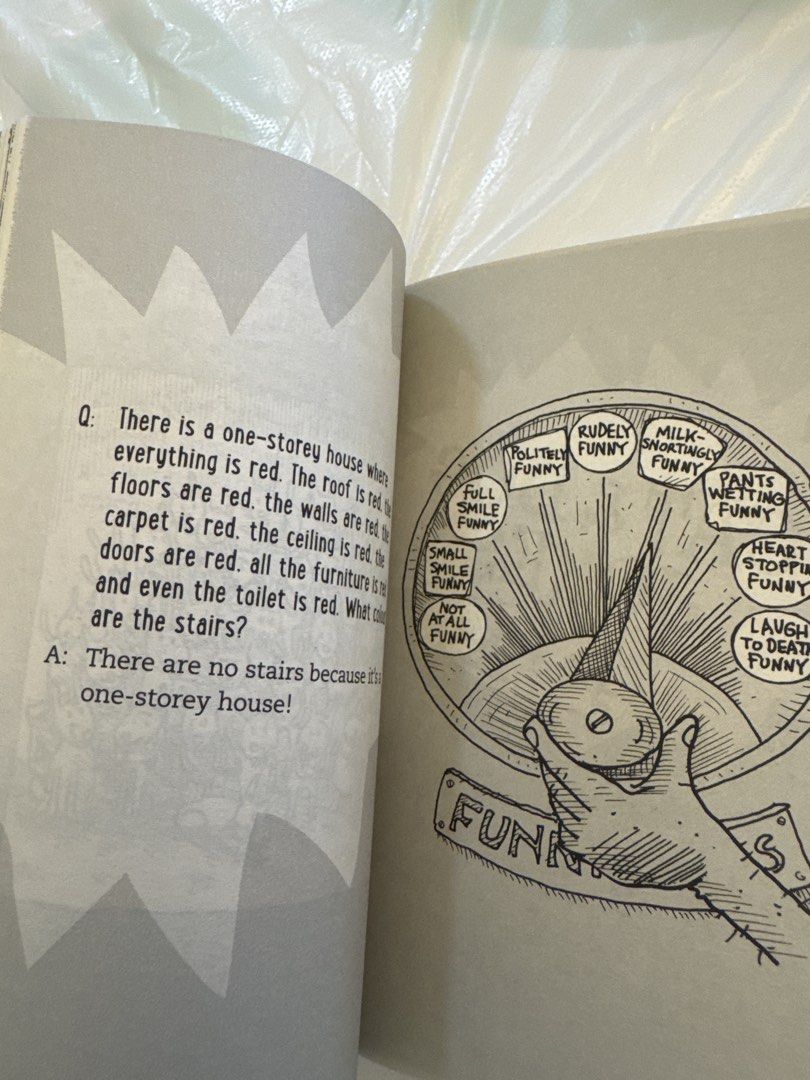 Treehouse Joke Book 1 & 2 (Andy Griffiths) （分類：小說及非小說）位於 Hong Kong。 由 chungchima 提交（商品編號 1449409804，圖片 3）。簡介： Hkd60 for two 兩本Treehouse笑話書，一本係第一集，另一本係第二集。作者係Andy Griffiths同Terry Denton。書仔好多笑話同埋插圖，小朋友睇一定好鍾意。適合一家大細一齊睇，或者送俾小朋友做禮物都得。。