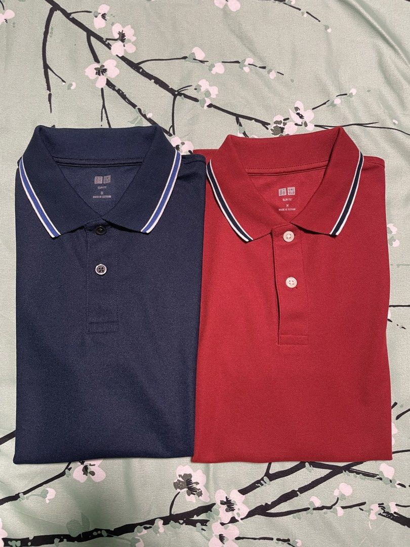 Uniqlo Polo Shirt as pack (Category: Tshirts & Polo Shirts ) located in Quezon City. Submitted by abc2xxx (Listing ID 1449418481, Image 1). Description: Uniqlo Polo shirt selling as pack only - condition 9/10 (literally like new :> ) - size medium 19 width | 26.5 length (for both) - can pass as brand new selling as pack only... location: Quezon City in Congressional Extension.