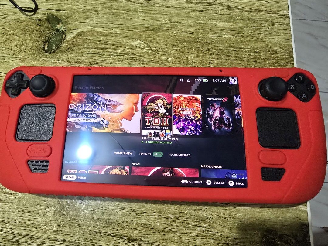 Valve Steam Deck 512GB NVMe SSD Red Case (Category: Others) located in Taguig. Submitted by michaelangelo.ramos04 (Listing ID 1449361984, Image 1). Description: - 512GB OLED Steam Deck - W/ red silicone protective case - Includes a black carrying case - W/ charger -100% Excellent battery health fixed price preffered meet ups BGC, Megamall reason: no time to play busy sa work and madalas sa pc na naglalaro pm me for details 09982942981.