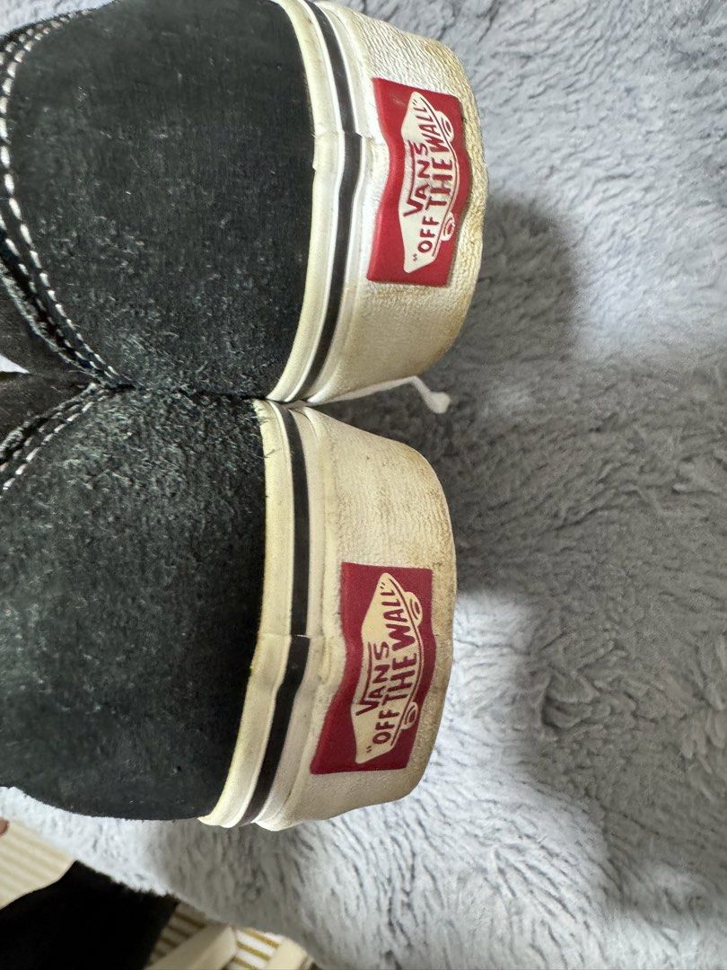 Vans Old Skool Black White Canvas Suede Shoes (Category: Sneakers) located in Quezon City. Submitted by kerolrocks (Listing ID 1449419103, Image 3). Description: - Classic Vans Old Skool sneakers - Color: Black canvas and suede upper with white side stripe - Laces and sole: White - Origin: Made in Vietnam - Size: US Men's 5 / US Women's 6.5 - Perfect for everyday wear - Condition: Good, with some signs of use on the soles but plenty of life left.