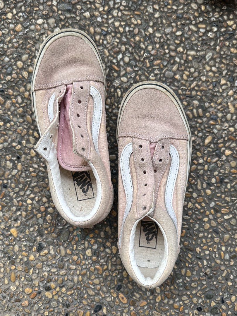 Vans Old Skool Sneakers (Blush Pink Suede) (Category: Sneakers) located in Manila. Submitted by cheskaaa__ (Listing ID 1449423239, Image 1). Description: AS IS - in good condition, not abused, & just needs cleaning - no longer fits my sister - no box and lace US Kids 2 UK 1.5 EUR 32.5 CM 20 pm for more details and pics,,NEGOO.
