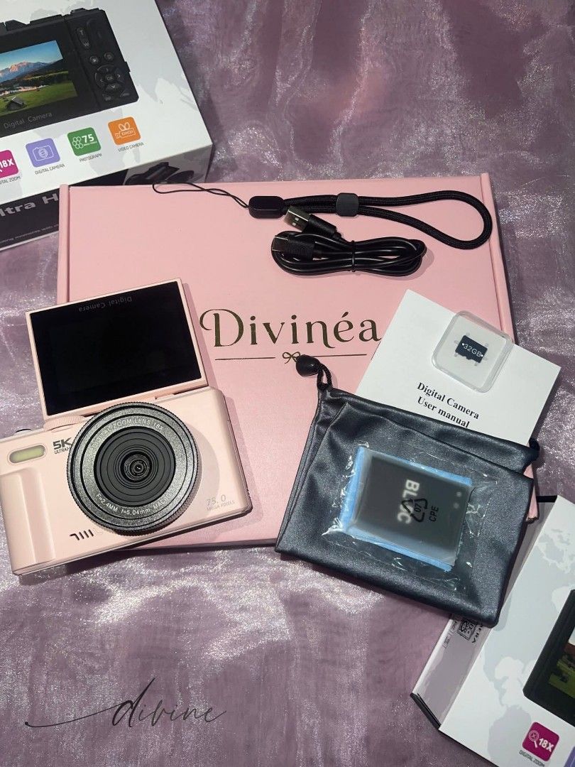 Vetek 9 (Category: Cameras) located in Lucena. Submitted by dbina_ (Listing ID 1449433386, Image 1). Description: ᥫ᭡ 𝐕𝐄𝐓𝐄𝐊 9: 𝐊𝐈𝐓𝐁𝐄𝐄𝐙 𝐊𝐏𝟐 ᥫ᭡ 𝜗𝜚 2,500 𝜗𝜚 -`♡´- 𝑰𝒏𝒇𝒐𝒓𝒎𝒂𝒕𝒊𝒐𝒏 -`♡´- ・❥・ 75 MP ・❥・ 5K, 30FPS ・❥・ 3 inches, 180° flip screen ・❥・ 17x-30x Optical Zoom ・❥・ can transfer pics via WIFI -`♡´- 𝑰𝒏𝒄𝒍𝒖𝒔𝒊𝒐𝒏𝒔 -`♡´- ・❥・battery ・❥・charger ・❥・strap ・❥・32GB SD card ・❥・Cleaning cloth ・❥・box with manual ・❥・Stickers For