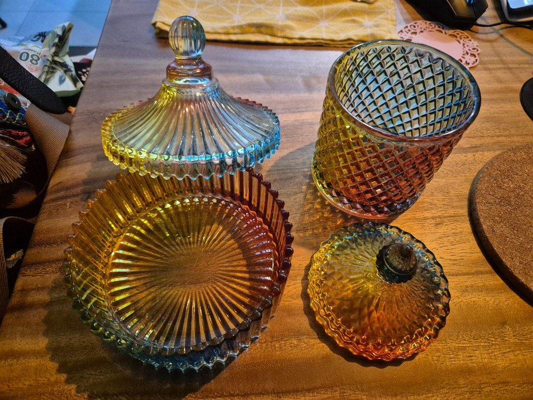 Vintage Style Glass Jar with Lid