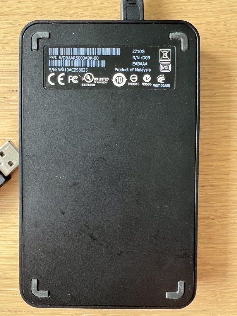 WD 500GB External Hard Drive HDD507958951182356482